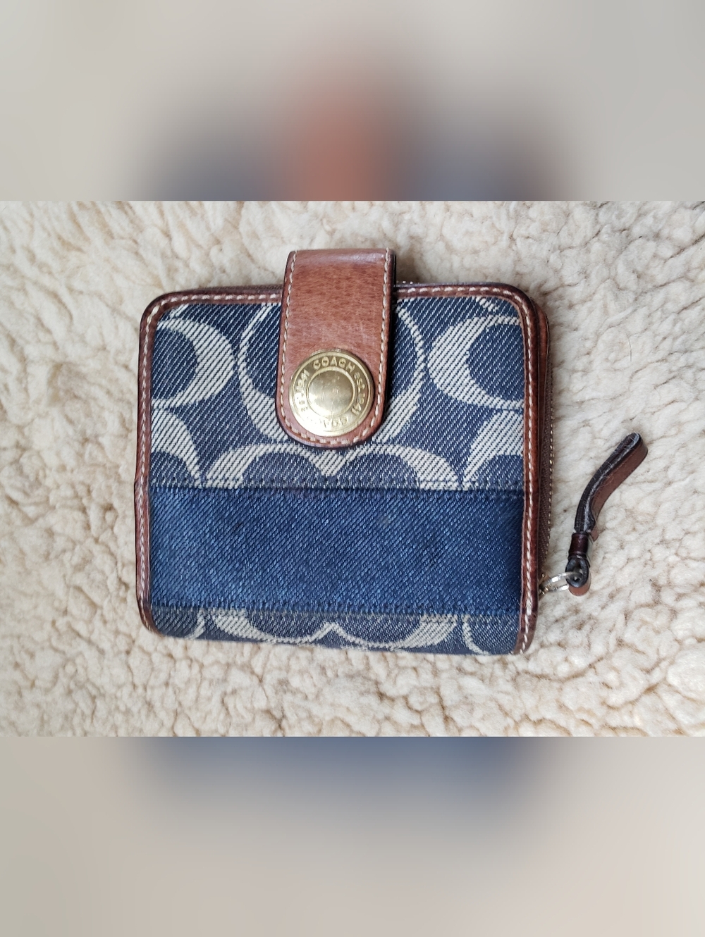Coach Y2K Denim Blue Legacy Wallet 41714